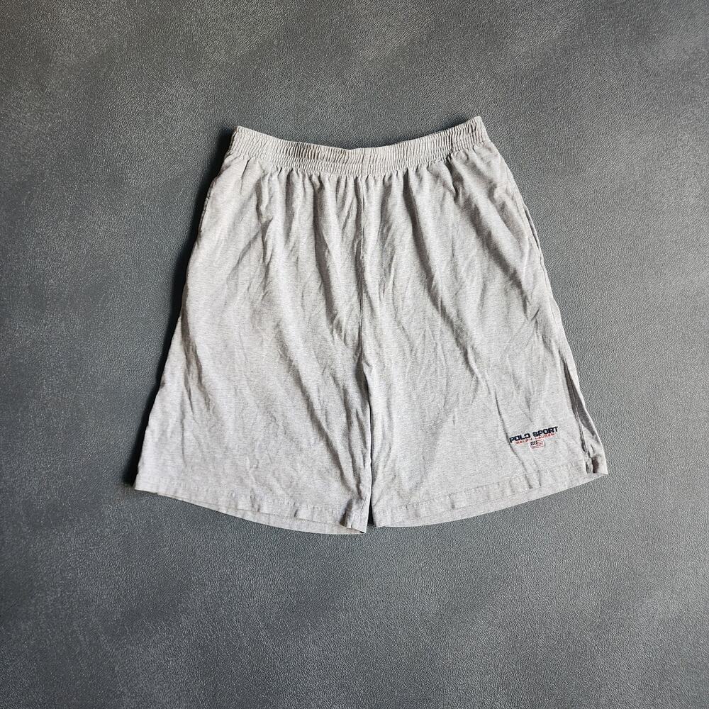 Vintage Ralph Lauren Polo Sport Grey Cotton Shorts Large